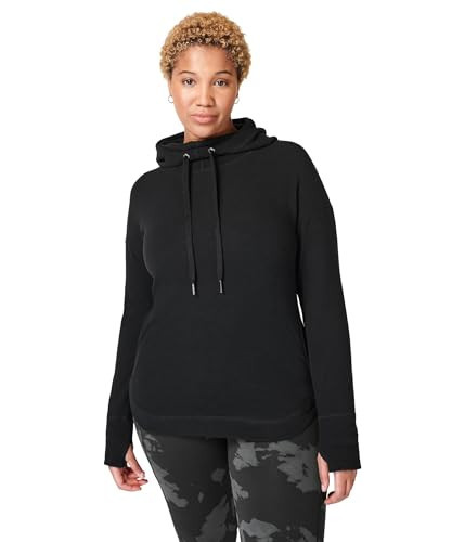 Sweaty Betty ESCAPE LUXE FLEECE LONG SLEEVE HOODY SWEATSHIRT Black | Amazon (US)