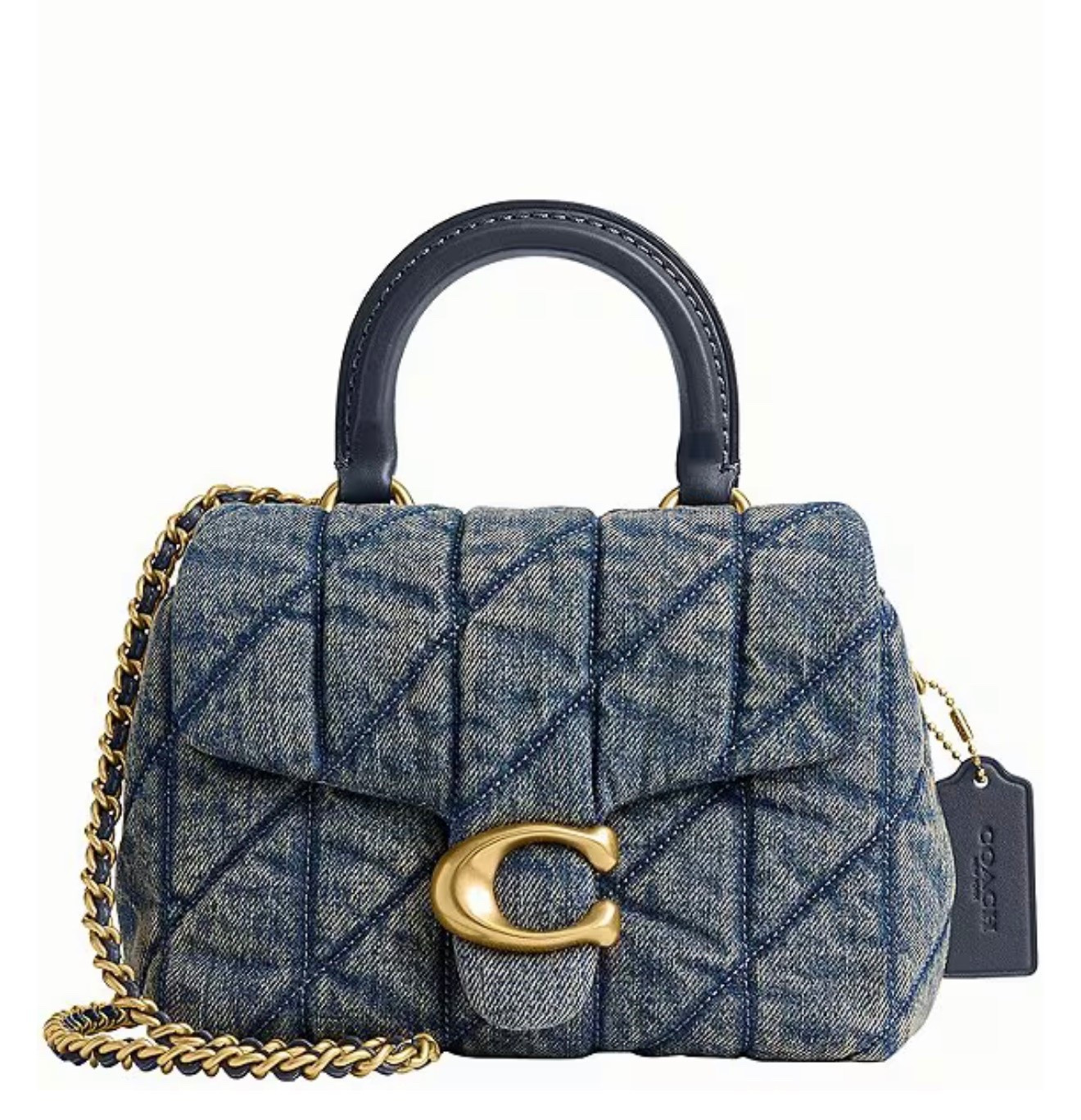 The new Coach denim collection! #coach #tabbytophandle #coachdenim #tabby #coachtabby 
