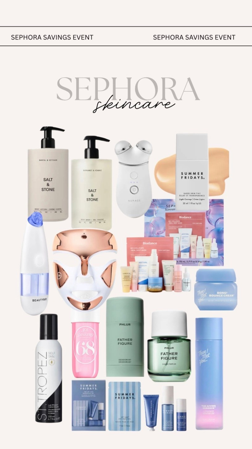 Sephora savings event skins are must haves! ✨ 

#sephorasale #sephorasavingsevent #sephorafavorites #sephoraskincare #skincare #skincarefavorites #sephorabestsellers #summerfridays #koreanskinscare #topsellers #phlur #tanninglotion #tanner #sttropez #mothersdaygifts #giftsforher #jetlagmusthaves #beautyfavorites #beauty #saltandstone #facialtoner #blueled #porecleaning #facialmachine

#LTKmorningroutine #LTKBeauty #LTKSaleAlert