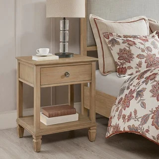 Madison Park Signature Victoria Light Natural Bedside Table | Bed Bath & Beyond