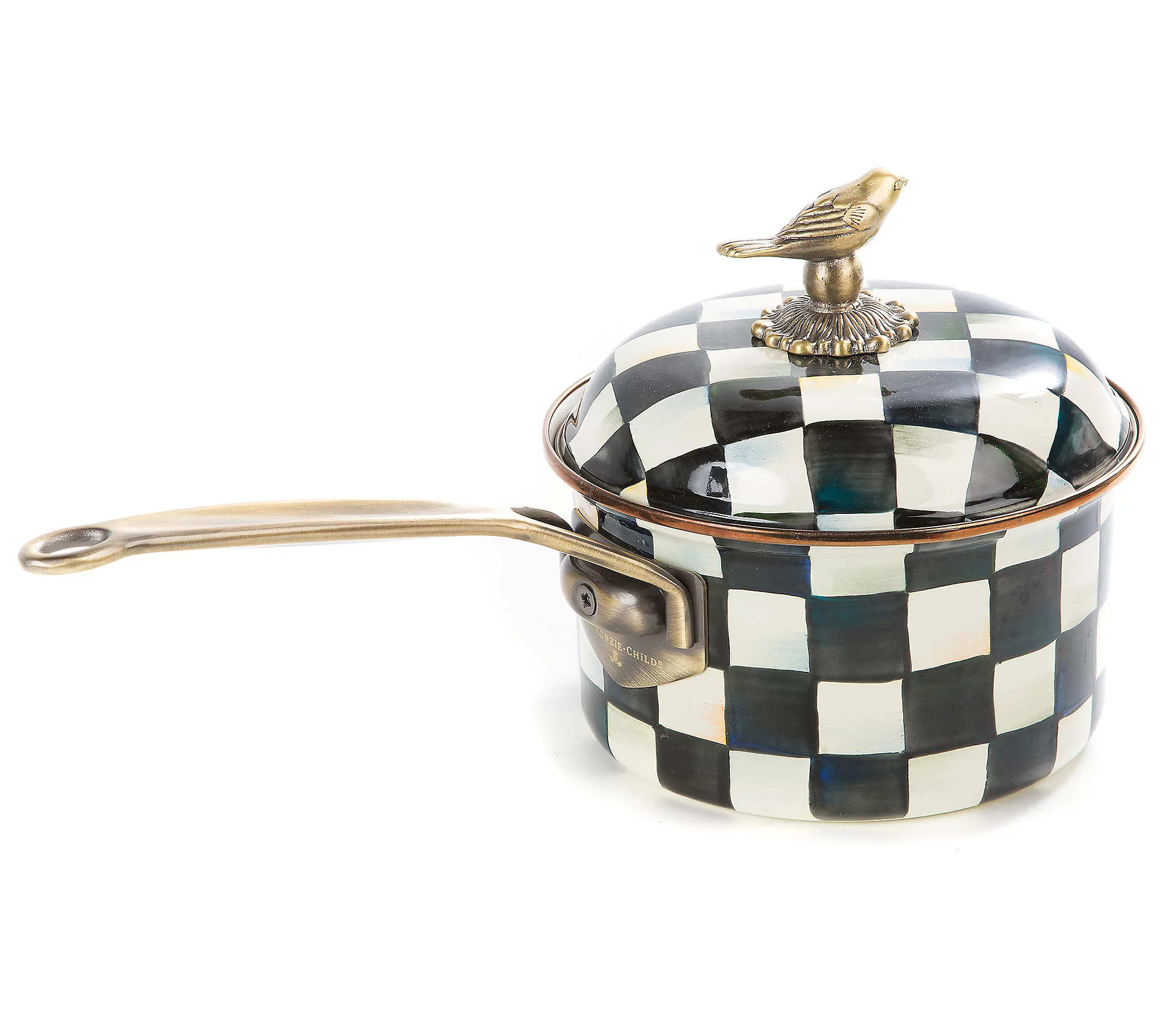 MacKenzie-Childs Courtly Check 2.5 Quart Saucepan | QVC