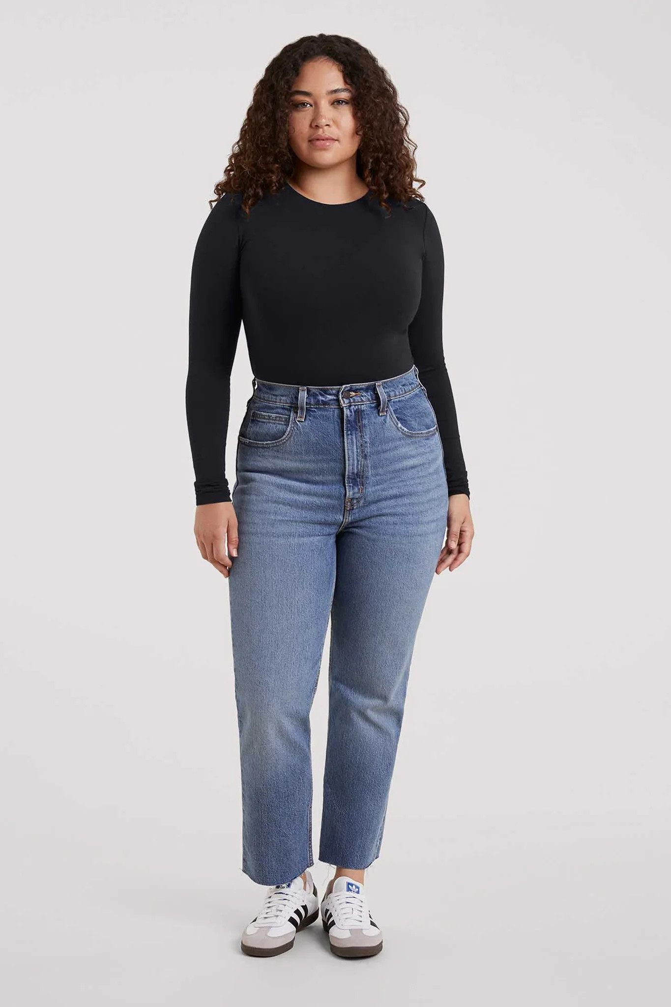 Cotton Stretch
      
    
  
  Long Sleeve Crewneck Bodysuit | nuuds