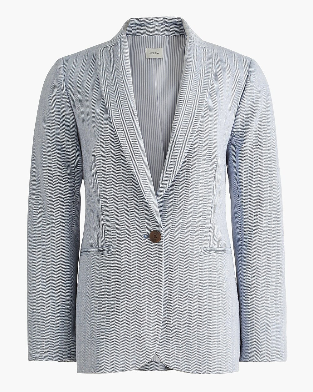 Cotton herringbone one-button blazer | J.Crew Factory