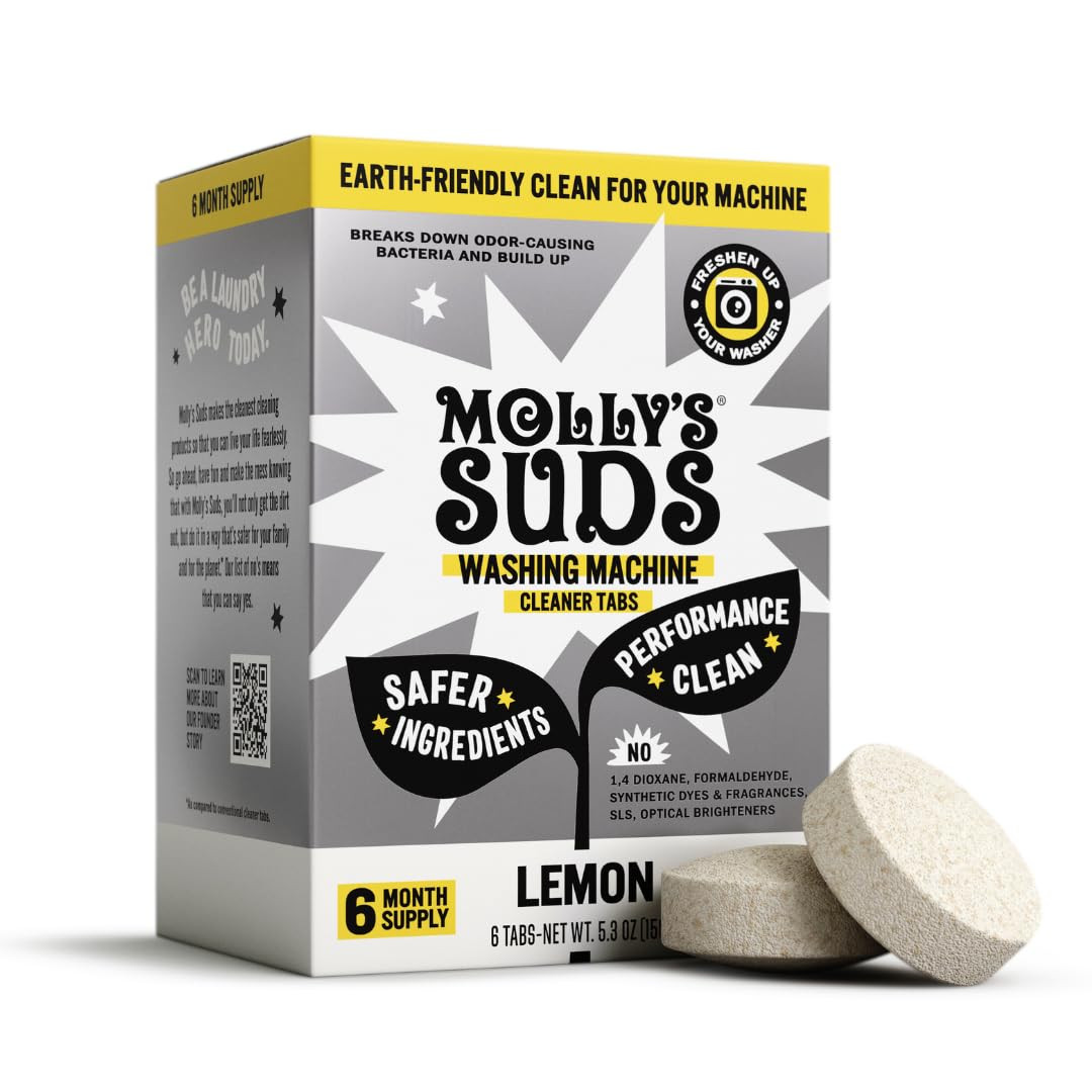 Molly's Suds Washing Machine Cleaner | Removes Odors & Grime from Front & Top Loader Machines, In... | Amazon (US)