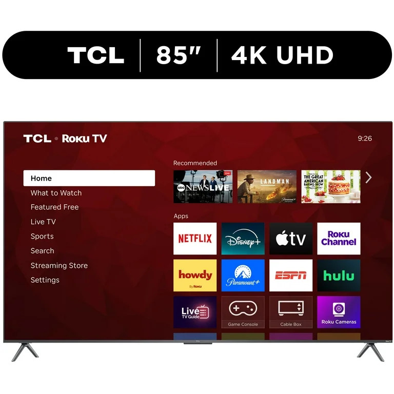 TCL 85" Class S4 4K UHD HDR Smart TV with Roku TV (NEW 2025) - 85S41CR - Walmart.com | Walmart (US)
