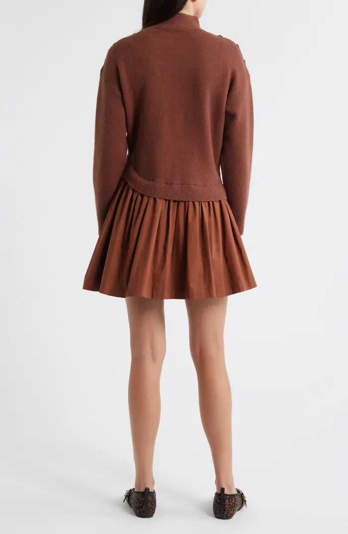 ZOE AND CLAIRE Chunky Long Sleeve Twofer Sweater Dress | Nordstrom | Nordstrom