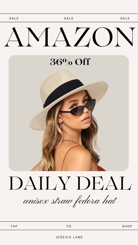 Amazon daily deal, save 36% on this unisex straw fedora hat, lots of style options available. Perfect for vacation.Beach accessories, beach hat, travel hack, straw hat, fedora, unisex fedora, women's accessories, beach accessories

#LTKtravel #LTKswim #LTKSeasonal