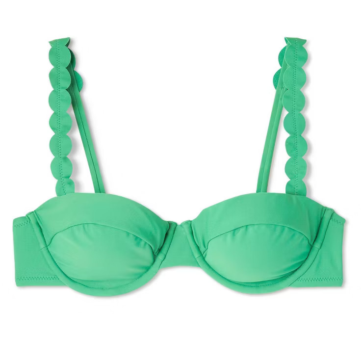 Women's Scallop Edge Underwire Bikini Top - RHODE x Target Green | Target