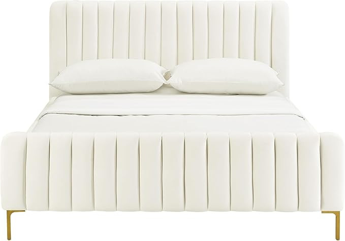 First of a Kind Full Bed in Cream MDF | Amazon (US)