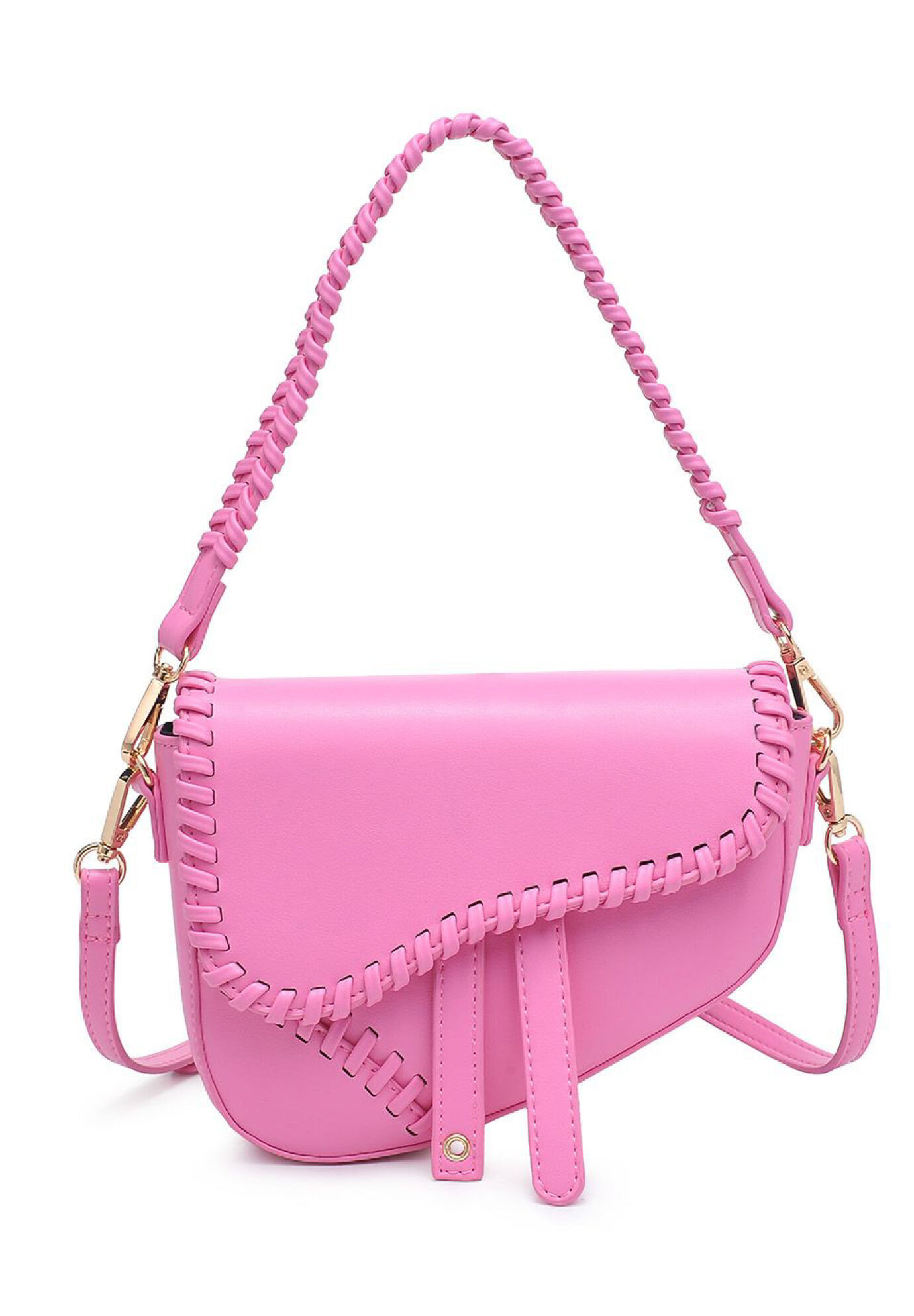 Stitch Detail Saddle Bag | Eloquii