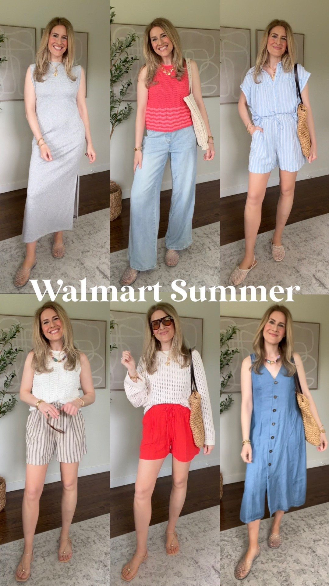 Rounding up some Walmart summer outfits I’ve shared, many now on rollback! Many colors available; click any product to browse available options. I’m wearing an XL in the girls crochet tops #walmartfashion

#LTKSaleAlert #LTKOver40