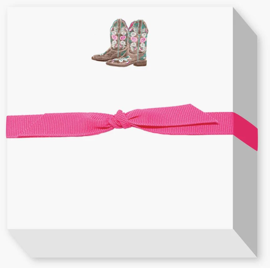 Let's Go Girls Cowgirl Boots Chubbie Notepad | Sorelle Gifts
