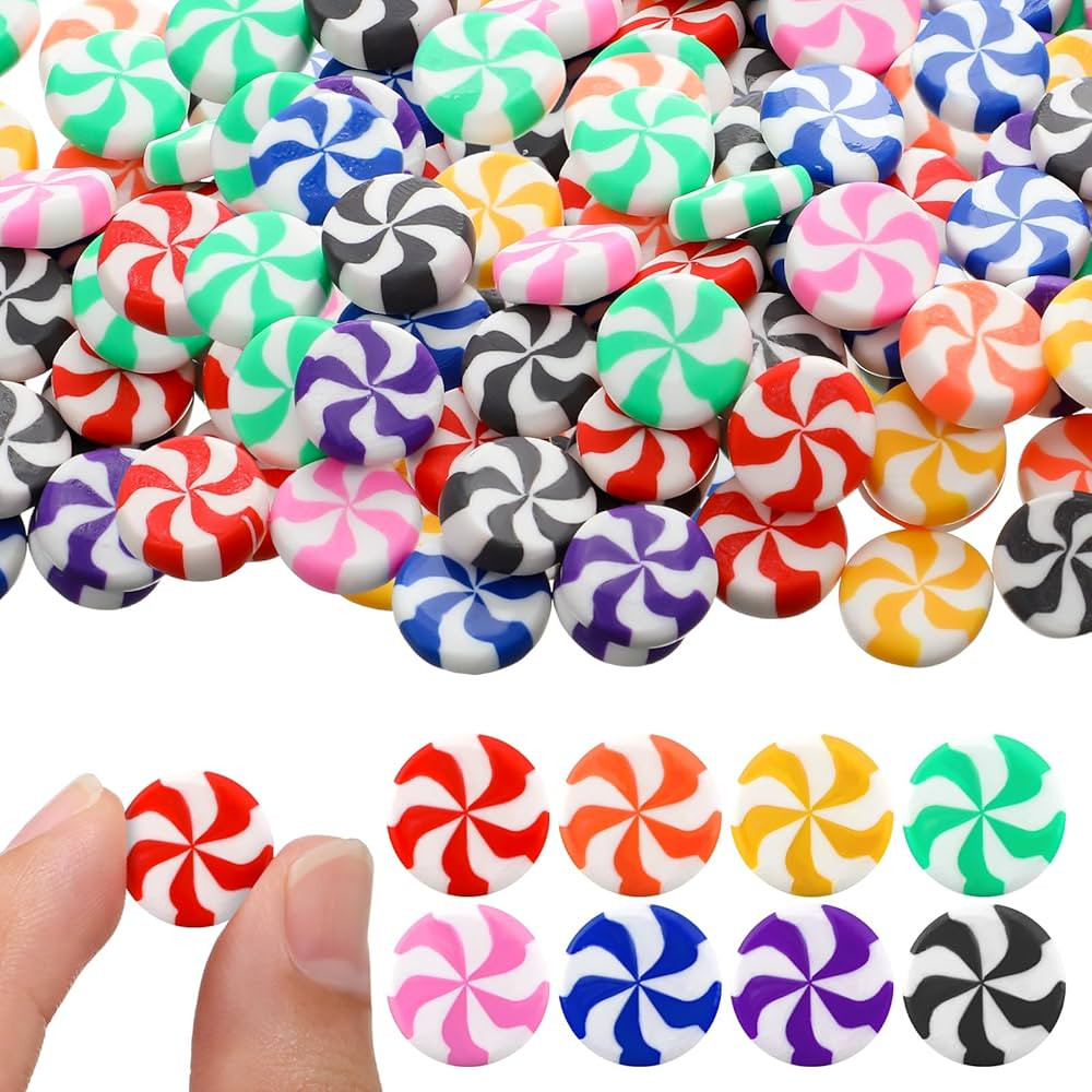 Giegxin 60 Pcs Christmas Fake Candy Decor Christmas Miniatures for Crafts Fake Peppermint Ornamen... | Amazon (US)