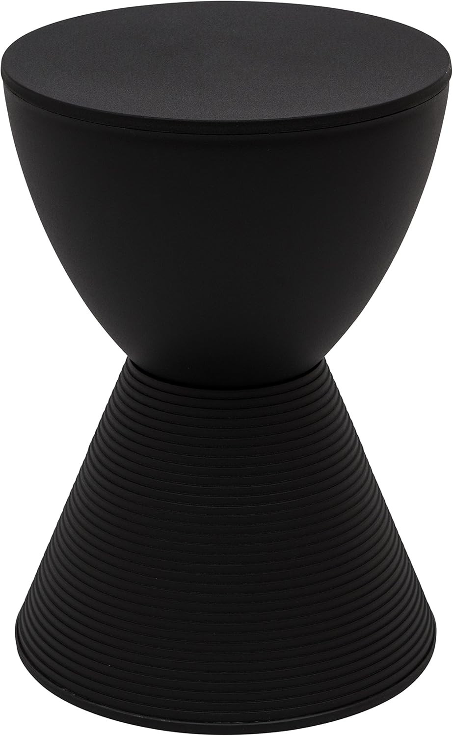 LeisureMod Modern Boyd Side Table Indoor and Outdoor Use, 16.75" H x 11.75" W x 11.75" D (Black) | Amazon (US)