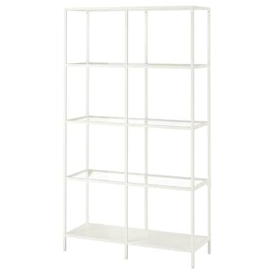 VITTSJÖ Shelf unit - white, glass - IKEA | IKEA (DE)