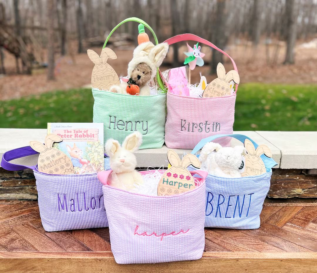 Kids Easter Basket, Personalized Easter Basket, Child's Easter Basket - Etsy | Etsy (US)