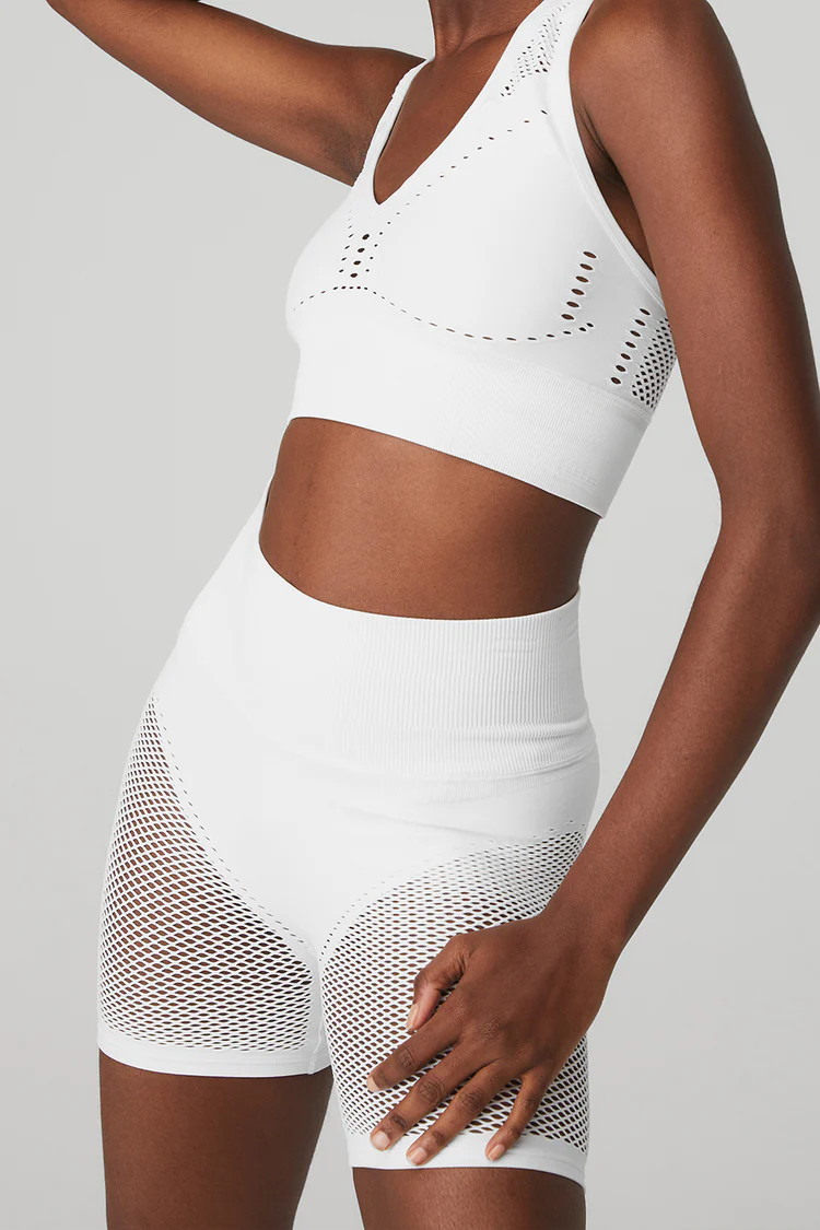 Seamless Open Air Bra - White | Alo Yoga