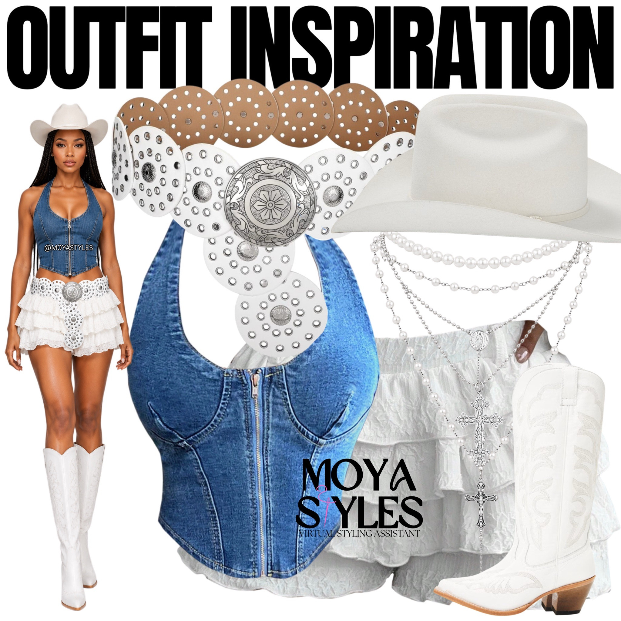 The Denim Cowgirl Edit by Moya Styles

#LTKootd