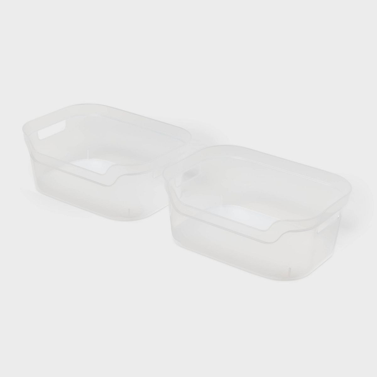 2pk Medium Open Front Storage Bins Clear - Brightroom™ | Target