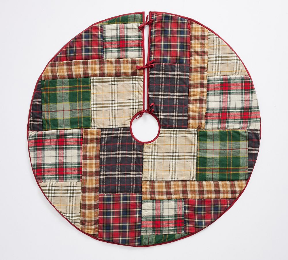 Kirk Plaid Patchwork Tree Skirt | Pottery Barn (US)
