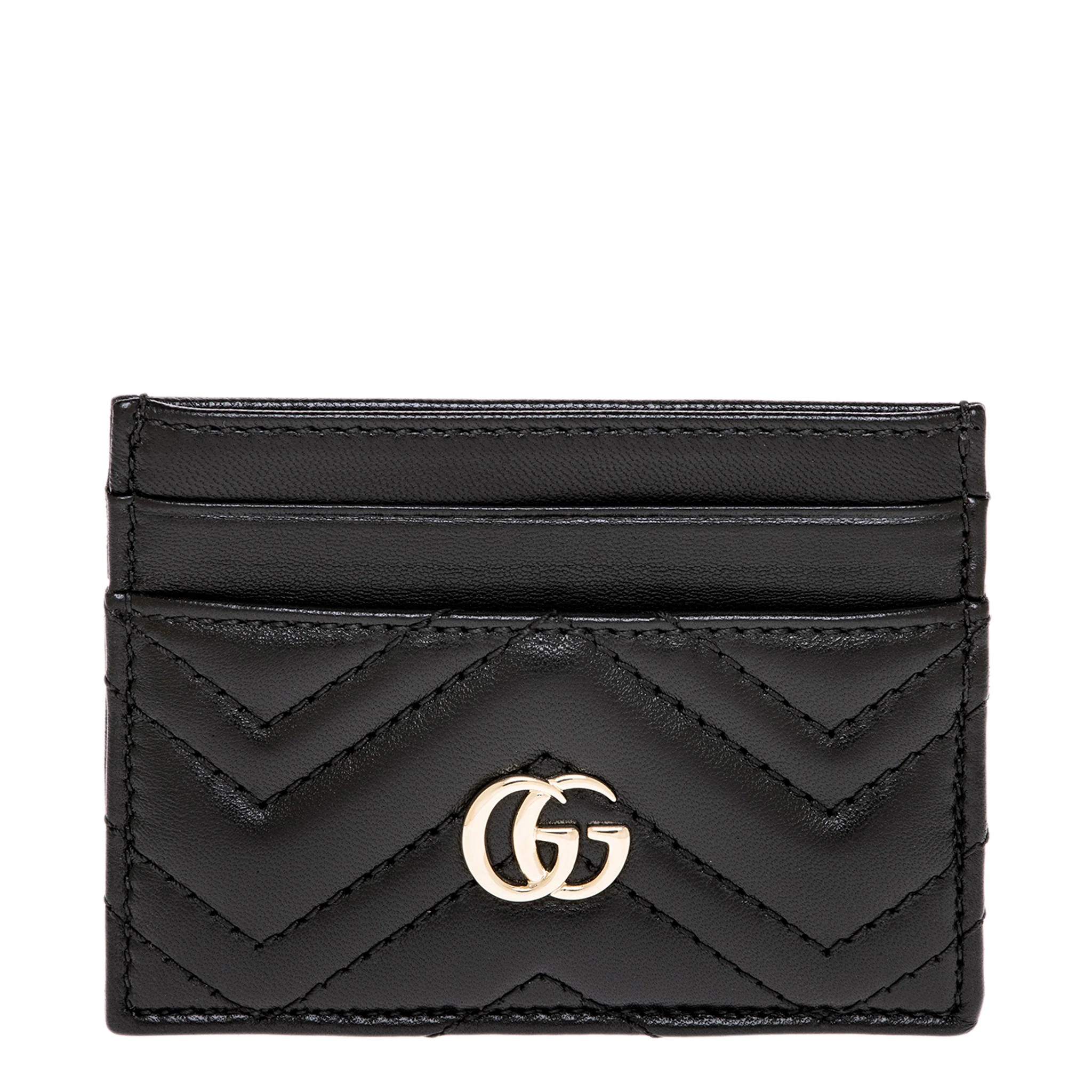 Gucci GG Marmont Card Case - Black | Overstock