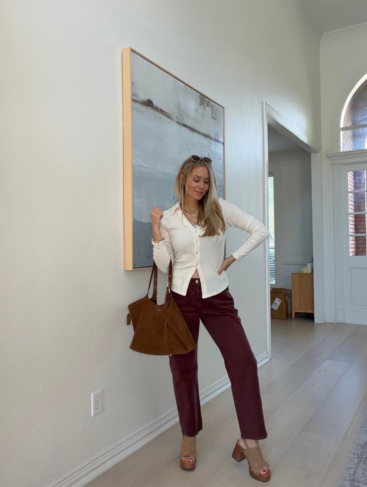 Cutie business casual outfit from Target!🎯 This top is so unique with the best details and these pants are the perfect color for fall 🍂

#LTKootd #LTKdayinmylife #LTKgrwm