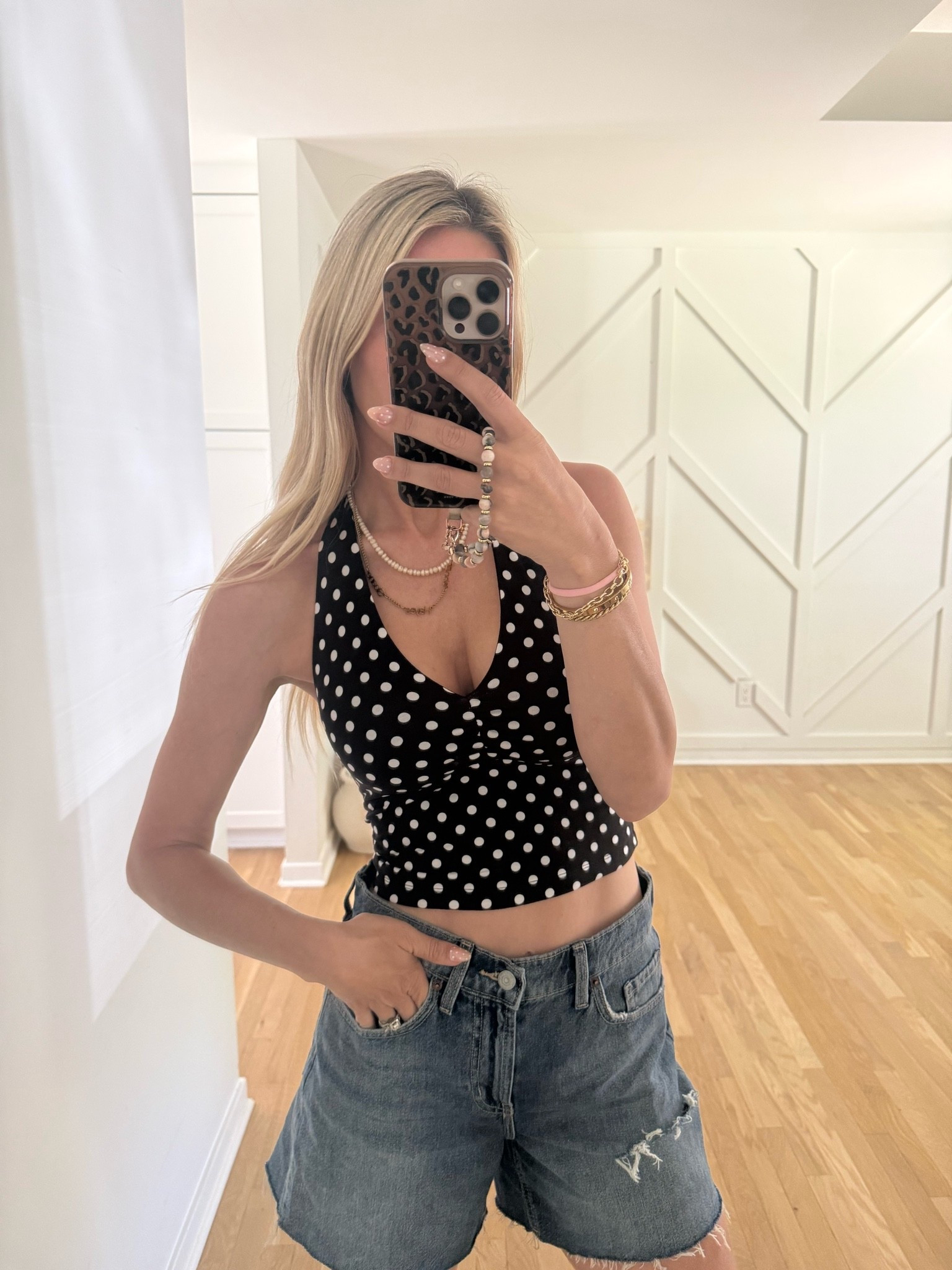 This Old Navy polka dot top is giving classy girl summer with a little coastal Italian vibe 🖤🤍 paired with denim shorts for the cutest affordable summer outfit that looks way more expensive than it is. Such a fun top for date nights, vacations, concerts, or girls nights ✨

#oldnavystyle #oldnavyfinds #polkadottop #summeroutfit #affordablefashion #momstyle #coastalstyle #europeansummer #denimshorts #summerfashion

#LTKootd #LTKgrwm #LTKmomlife