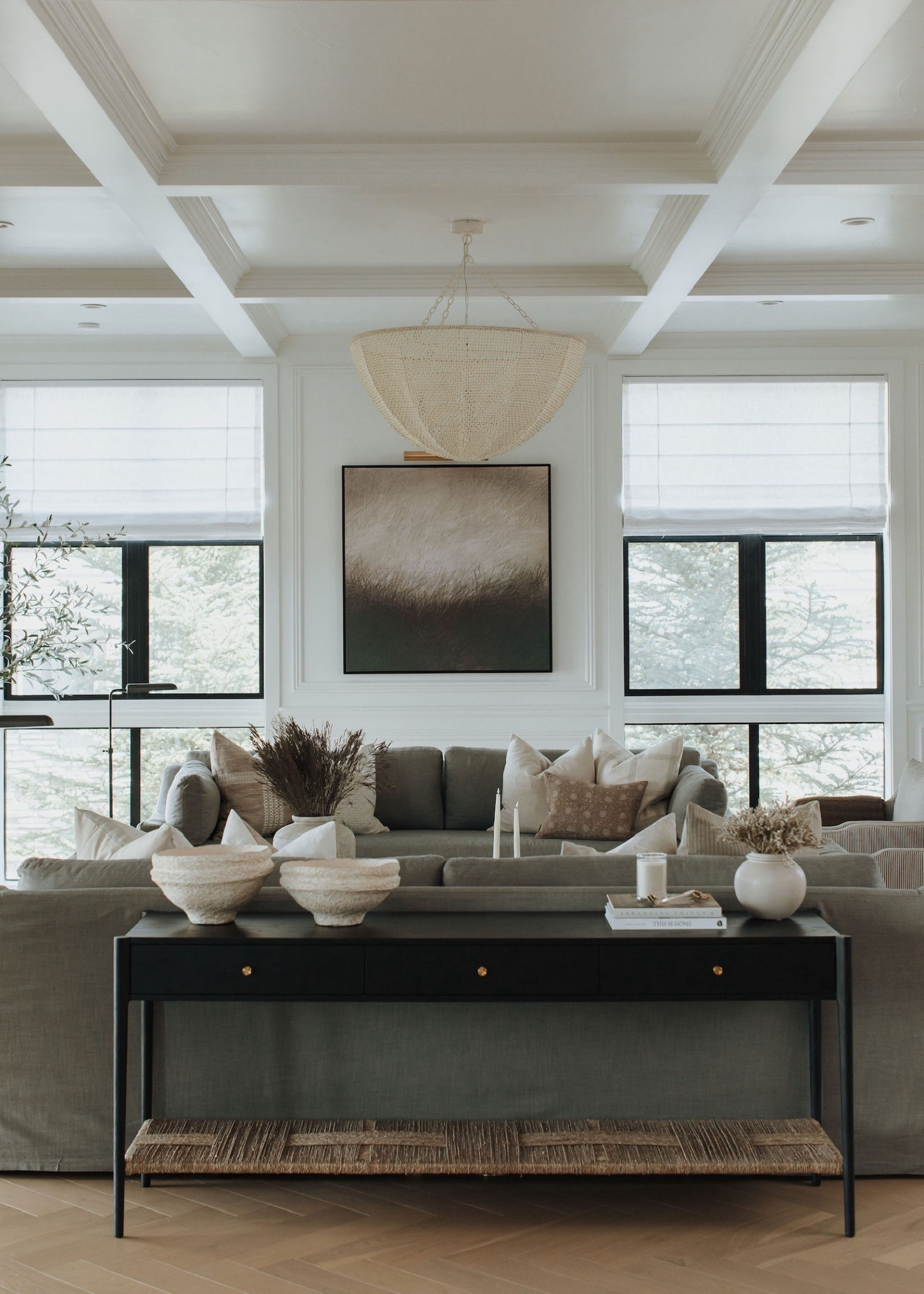 This black woven console table is what dreams are made of. It absolutely pops in this living room design. Linking some of our favorite console tables here. 

#LTKHome #LTKStyleTip