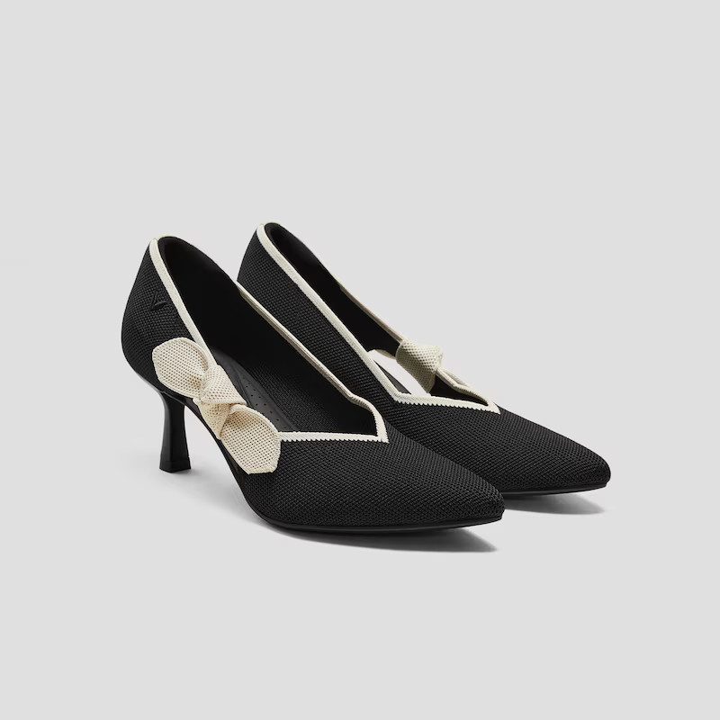 Pointed-Toe Bow Stilettos (Ashley) | VIVAIA