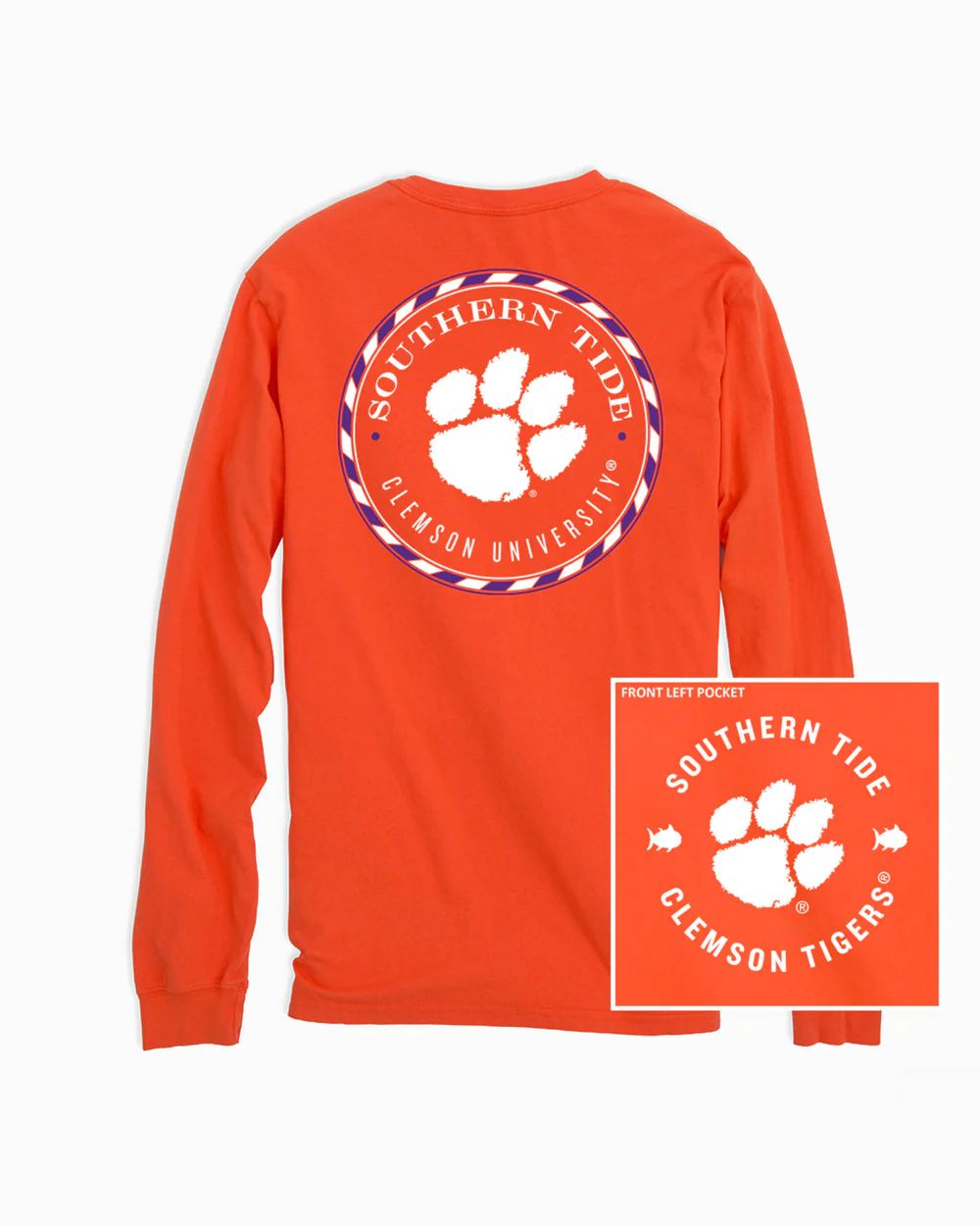 Clemson Tigers Long Sleeve Medallion T-Shirt | Southern Tide