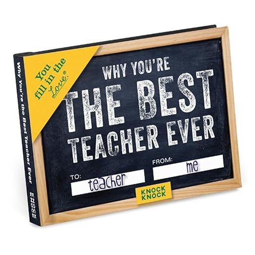 Knock Knock Why You're the Best Teacher Ever Fill in the Love Book Fill-in-the-Blank Gift Journal | Amazon (US)