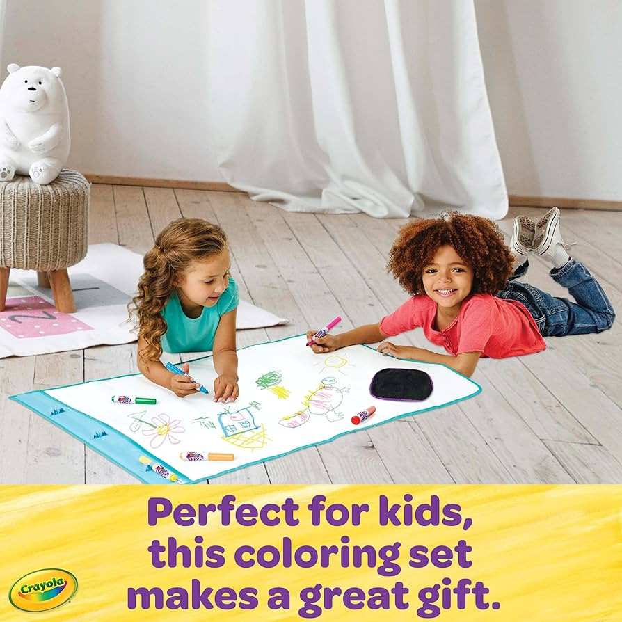 Crayola Color and Erase Mat, Travel Coloring Kit, Gift for Kids, Ages 3, 4, 5, 6 | Amazon (US)