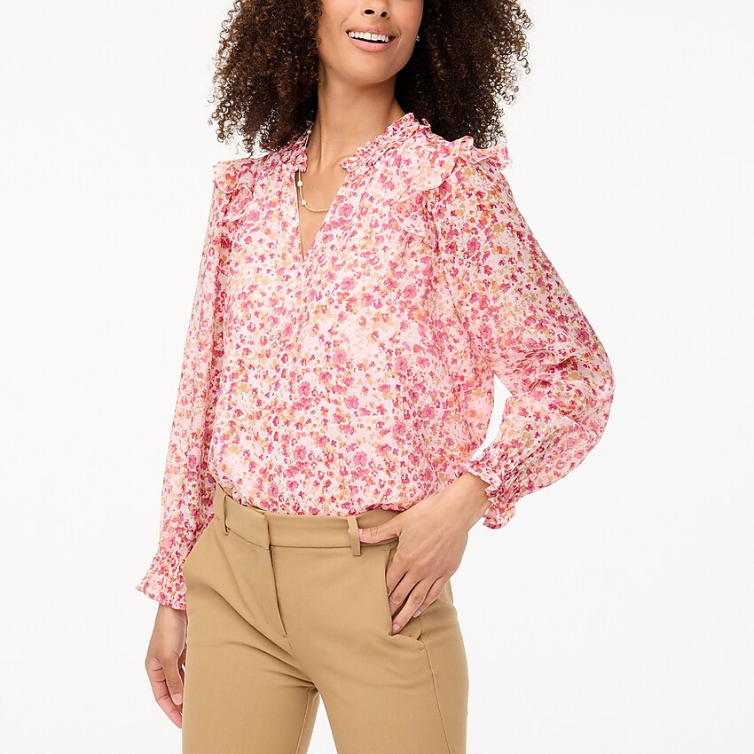 Ruffle-collar top | J.Crew Factory