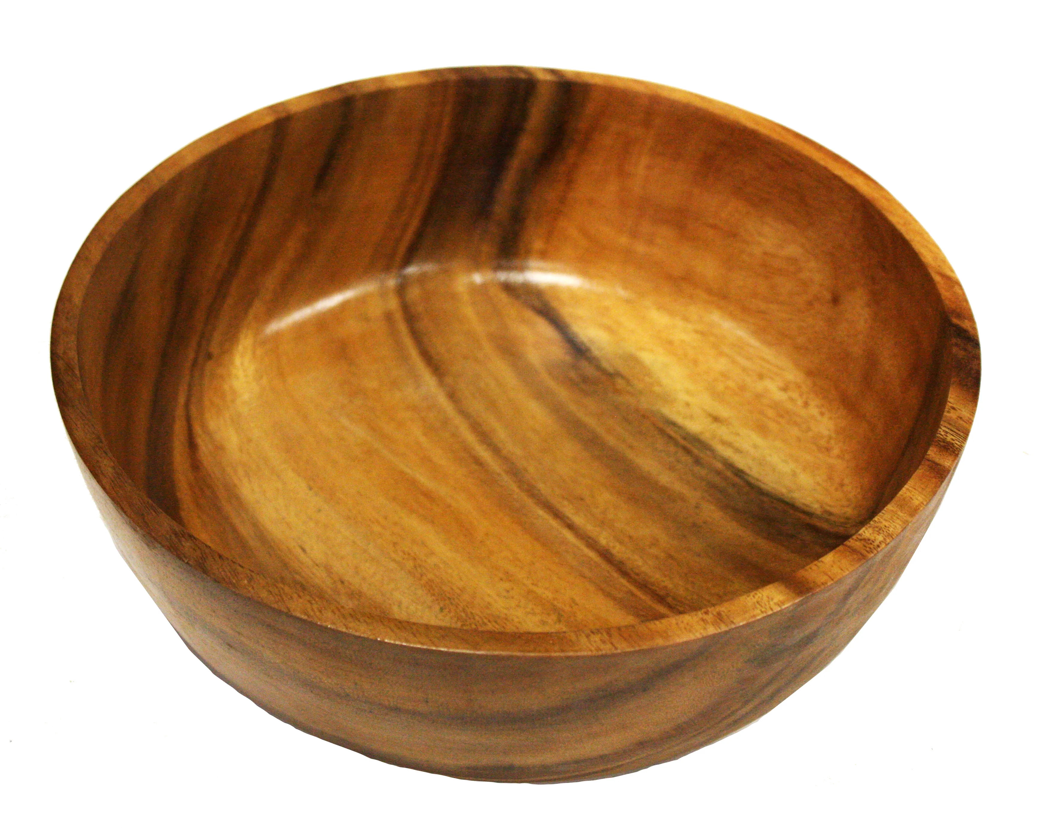 Mountain Woods Dark Brown Round Artisan Acacia Wood Serving Bowl | A Perfect Bowl for Salad, Frui... | Walmart (US)