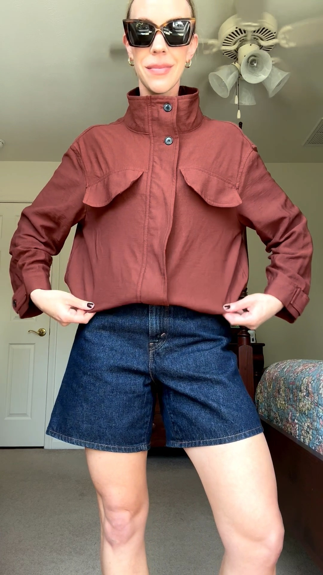This funnel jacket is under $50 and the rust brown is so good for fall! Wearing size XS. Style now with shorts and later with jeans and boots 👌🏻

#LTKSeasonal #LTKgrwm #LTKOver40