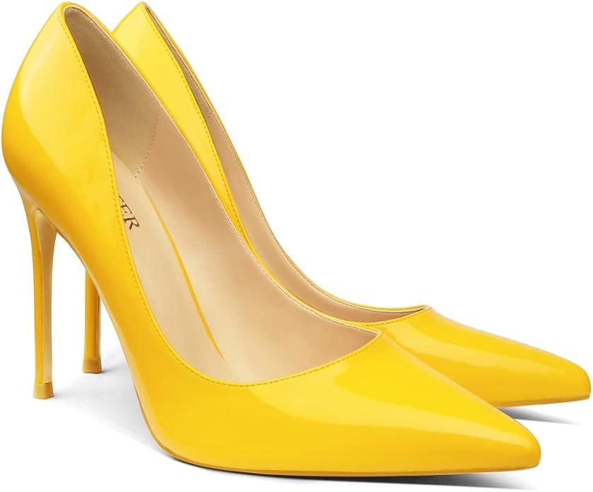 Closed Toe Stiletto High Heel Pumps, Elegant Dress Heels for Business Casual, Formal, Evening Par... | Amazon (US)