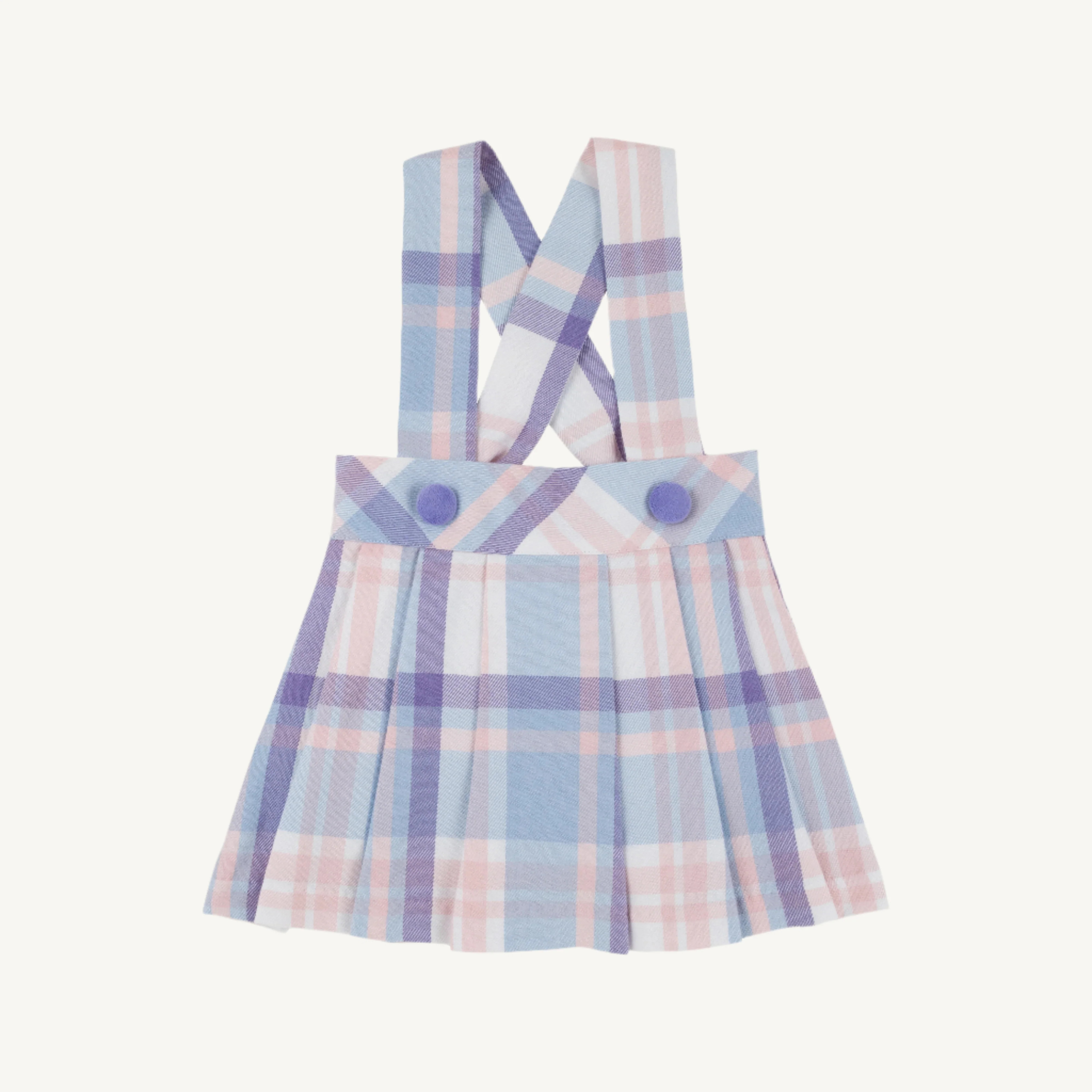 Pearl Prep Skirt - Peach Blossom Plaid with Palisades Purple | The Beaufort Bonnet Company