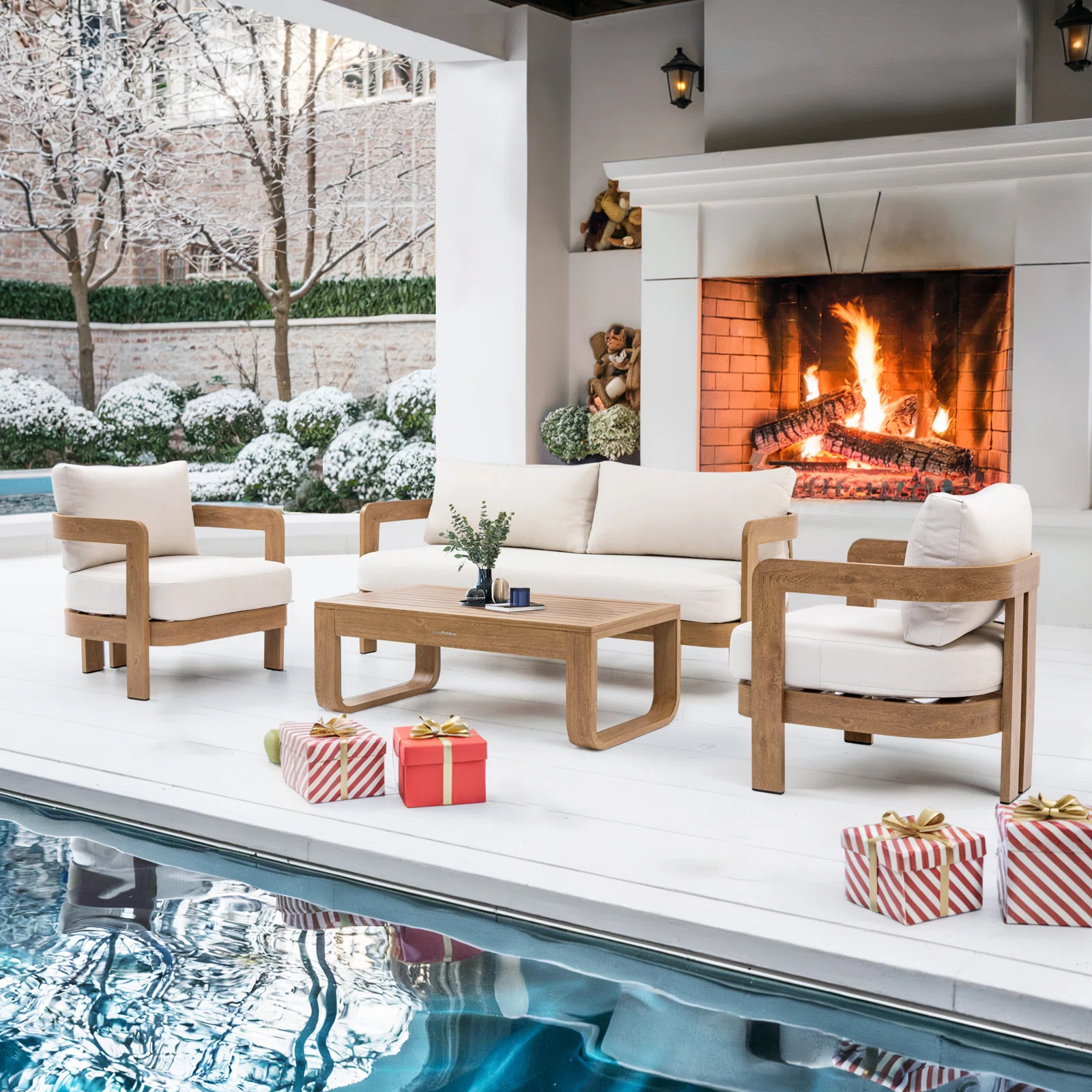 Assembly Free Sofa, Quick Assembly Coffee Table,Outdoor Aluminum Sofa Set,  5 Person Outdoor Seat... | Wayfair North America