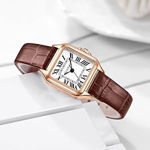 Classic Square Watches for Women with Roman Numerals Ladies Casual Dress Watch | Amazon (US)