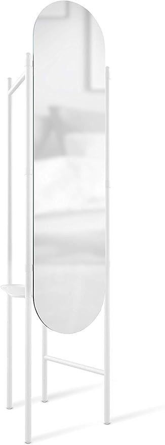 Umbra Vala Full Length Mirror and Clothing Valet – Adjustable Floor Mirror with Built-In Clothi... | Amazon (US)
