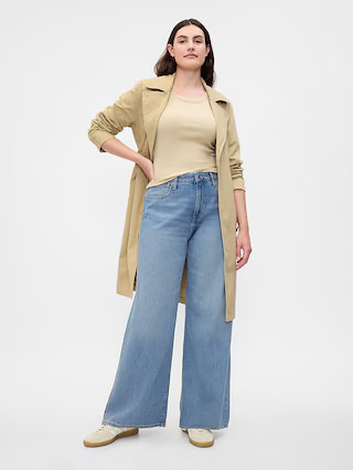 High Rise SuperSoft Wide-Leg Jeans | Gap Factory