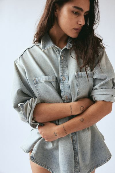 Feather Soft Denim Shirt | H&M (US + CA)