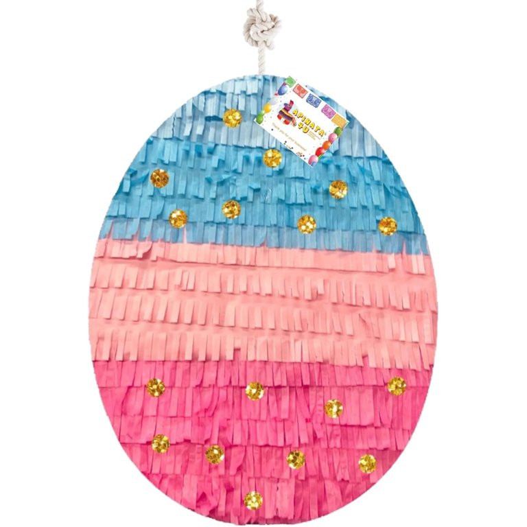Gender Reveal Easter Egg Pinata with Multicolored Dots Easter Birthday Celebration | Walmart (US)
