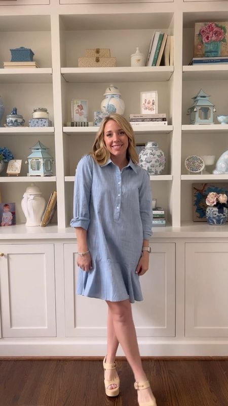 Tuckernuck Taste, Amazon Price Tag 🙌🏼 The perfect blue Oxford shirt dress for summer! Fits true to size  

#LTKFindsUnder50 #LTKShoeCrush