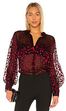 SALONI Joana Blouse in Hearts from Revolve.com | Revolve Clothing (Global)