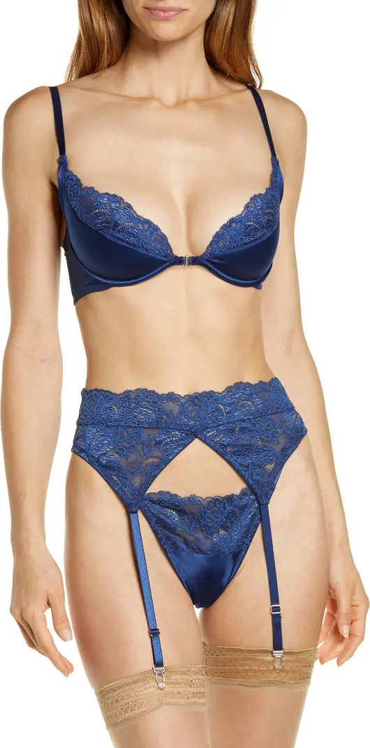 Underwire Bra, Garter Belt & Thong Set | Nordstrom