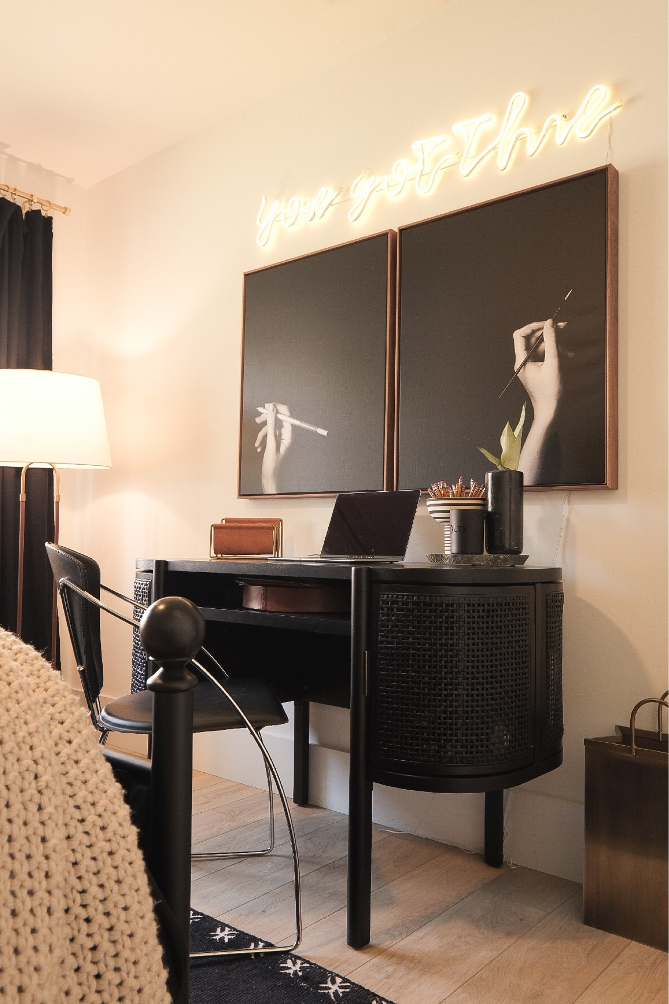 Home office decor 
Black desk 
Target home decor 
Small home office furniture 
#meandmrjones 


#LTKunder100 #LTKunder50 #LTKhome