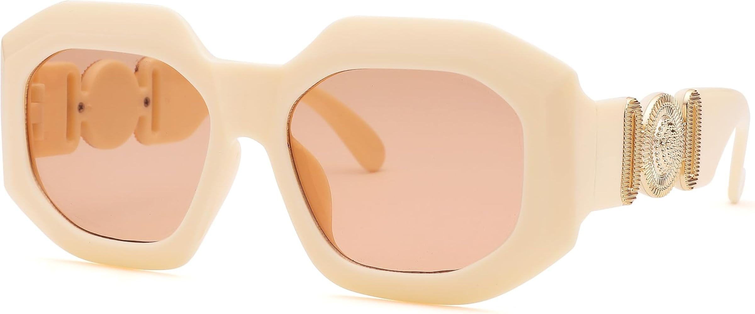 Bouryo Oversized Irregular Frame Sunglasses for Women Men Vintage Trendy Luxury Designer Sunglass... | Amazon (US)