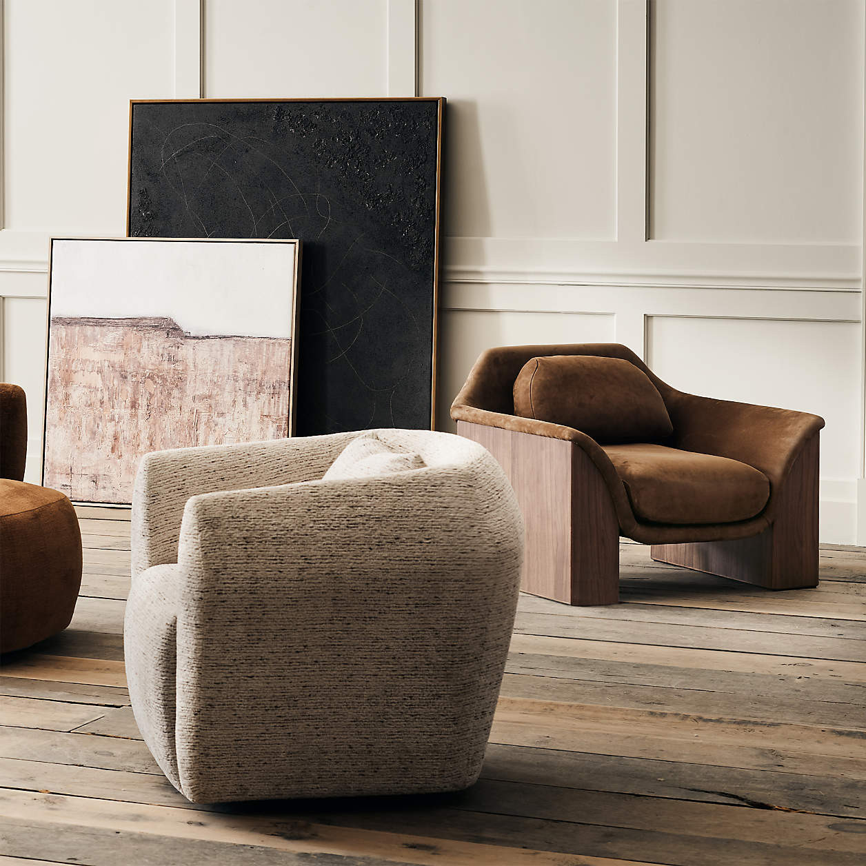 Madera Leather Accent Chair | Crate & Barrel | Crate & Barrel