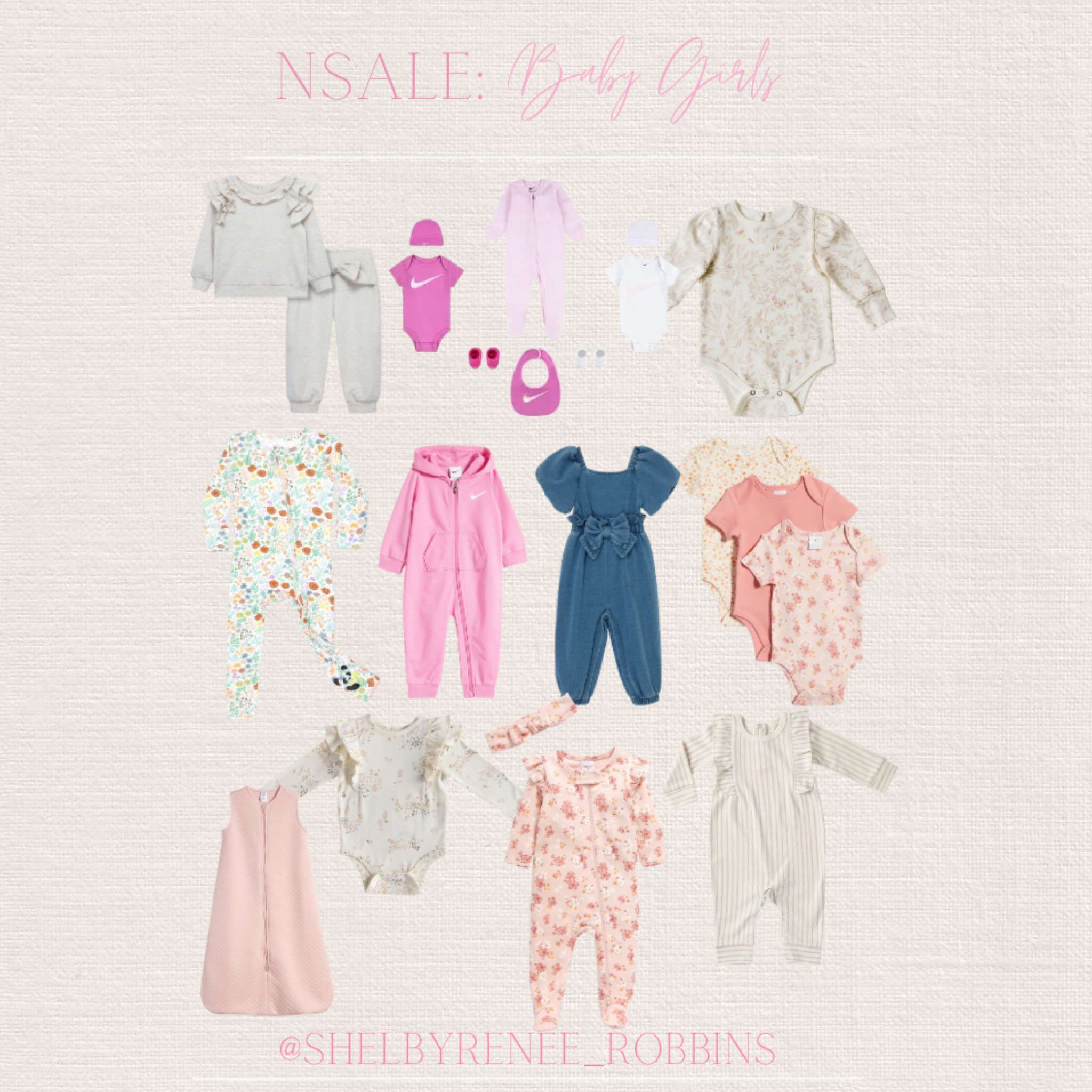 NSALE baby girl finds, baby girl Nordstrom sale, pink baby girl outfits, baby girl Nike outfit, pink sleep sack, baby girl denim outfit 

#LTKxNSale #LTKSummerSales #LTKBaby